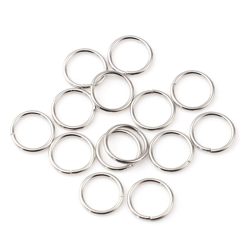 HDSupplies 200 Pieces - 3mm Jump Rings Silver Tone - 24 Gauge (0.5mm Thickness) - Image 1